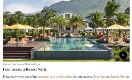 Conde Nast Names Four Seasons Nevis One of the Most Beautiful Places in the Caribbean
