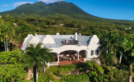 Set against the backdrop of Nevis Peak